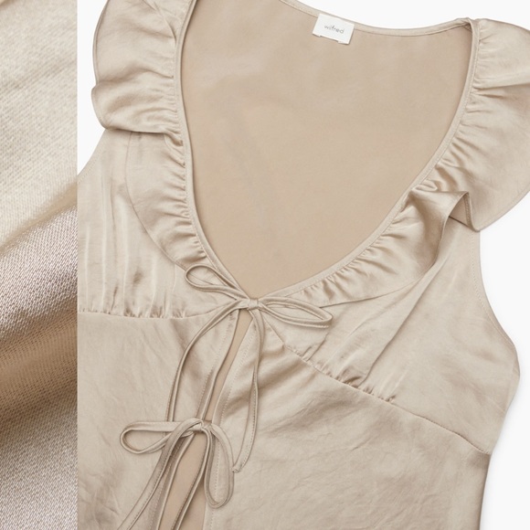 Aritzia Wilfred Tonka satin blouse NWT - Picture 9 of 16